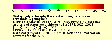 The Water_body_chlorophyll_a_L1 legend.